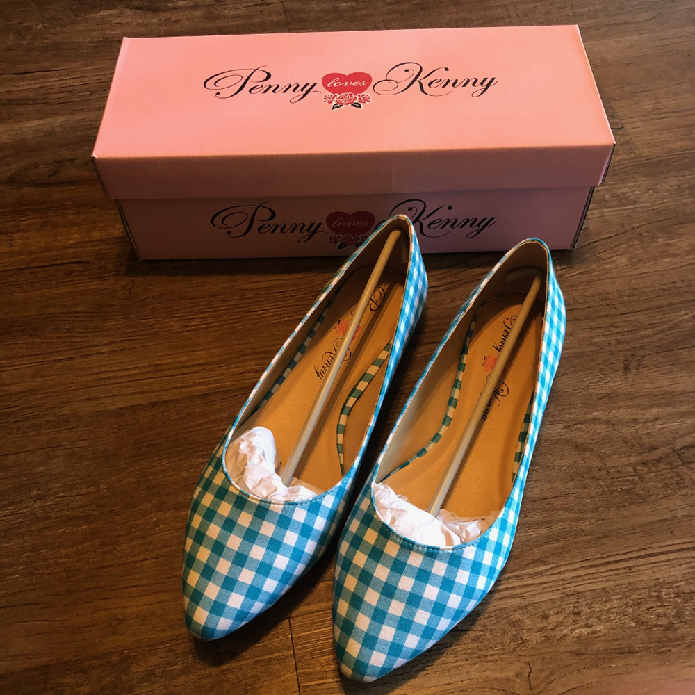 Penny Loves Kenny "Aaron II" Flats, 9.5, gingham
